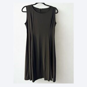Sleeveless Black A-Line Women's Dress